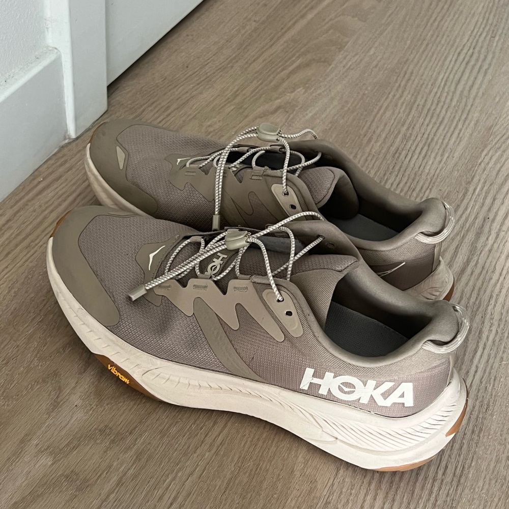 Hoka Taupe Athletic Sneakers